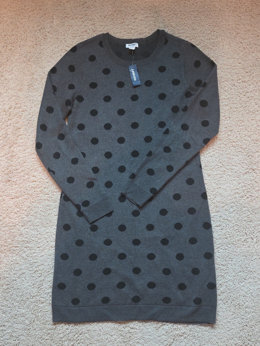 Old Navy Polka Dot Sweater Dress, L, NWT